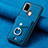Silikon Hülle Handyhülle Gummi Schutzhülle Flexible Leder Tasche SD3 für Samsung Galaxy A21s Blau