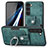 Silikon Hülle Handyhülle Gummi Schutzhülle Flexible Leder Tasche SD5 für Samsung Galaxy S22 5G Grün