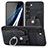 Silikon Hülle Handyhülle Gummi Schutzhülle Flexible Leder Tasche SD5 für Samsung Galaxy S22 5G Schwarz