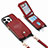 Silikon Hülle Handyhülle Gummi Schutzhülle Flexible Leder Tasche SD6 für Apple iPhone 13 Pro Rot