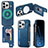 Silikon Hülle Handyhülle Gummi Schutzhülle Flexible Leder Tasche SD9 für Apple iPhone 14 Pro Blau