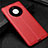 Silikon Hülle Handyhülle Gummi Schutzhülle Flexible Leder Tasche U01 für Huawei Mate 40E Pro 4G Rot