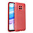 Silikon Hülle Handyhülle Gummi Schutzhülle Flexible Leder Tasche WL1 für Xiaomi Redmi 10X 5G Rot