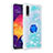 Silikon Hülle Handyhülle Gummi Schutzhülle Flexible Tasche Bling-Bling mit Fingerring Ständer S01 für Samsung Galaxy A50S Hellblau