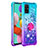 Silikon Hülle Handyhülle Gummi Schutzhülle Flexible Tasche Bling-Bling mit Fingerring Ständer S02 für Samsung Galaxy A51 4G