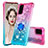 Silikon Hülle Handyhülle Gummi Schutzhülle Flexible Tasche Bling-Bling mit Fingerring Ständer S02 für Samsung Galaxy S20 5G Rosa
