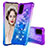 Silikon Hülle Handyhülle Gummi Schutzhülle Flexible Tasche Bling-Bling mit Fingerring Ständer S02 für Samsung Galaxy S20 5G Violett