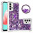 Silikon Hülle Handyhülle Gummi Schutzhülle Flexible Tasche Bling-Bling mit Fingerring Ständer S03 für Samsung Galaxy M32 5G