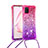 Silikon Hülle Handyhülle Gummi Schutzhülle Flexible Tasche Bling-Bling mit Schlüsselband Lanyard S01 für Samsung Galaxy A81