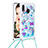Silikon Hülle Handyhülle Gummi Schutzhülle Flexible Tasche Bling-Bling mit Schlüsselband Lanyard S02 für Samsung Galaxy A20e