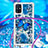 Silikon Hülle Handyhülle Gummi Schutzhülle Flexible Tasche Bling-Bling mit Schlüsselband Lanyard S02 für Samsung Galaxy M51