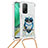 Silikon Hülle Handyhülle Gummi Schutzhülle Flexible Tasche Bling-Bling mit Schlüsselband Lanyard S02 für Xiaomi Mi 10T 5G Plusfarbig