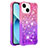Silikon Hülle Handyhülle Gummi Schutzhülle Flexible Tasche Bling-Bling S02 für Apple iPhone 13 Pink