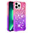 Silikon Hülle Handyhülle Gummi Schutzhülle Flexible Tasche Bling-Bling S02 für Apple iPhone 13 Pro Pink