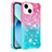 Silikon Hülle Handyhülle Gummi Schutzhülle Flexible Tasche Bling-Bling S02 für Apple iPhone 13 Rosa