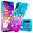 Silikon Hülle Handyhülle Gummi Schutzhülle Flexible Tasche Bling-Bling S02 für Samsung Galaxy A70S Hellblau