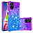 Silikon Hülle Handyhülle Gummi Schutzhülle Flexible Tasche Bling-Bling S02 für Samsung Galaxy M51 Violett