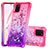 Silikon Hülle Handyhülle Gummi Schutzhülle Flexible Tasche Bling-Bling S02 für Samsung Galaxy M60s Pink