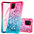 Silikon Hülle Handyhülle Gummi Schutzhülle Flexible Tasche Bling-Bling S02 für Samsung Galaxy M60s Rosa