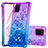 Silikon Hülle Handyhülle Gummi Schutzhülle Flexible Tasche Bling-Bling S02 für Samsung Galaxy M60s Violett