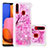 Silikon Hülle Handyhülle Gummi Schutzhülle Flexible Tasche Bling-Bling S03 für Samsung Galaxy A20s Pink
