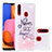Silikon Hülle Handyhülle Gummi Schutzhülle Flexible Tasche Bling-Bling S03 für Samsung Galaxy A20s Rosa