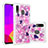 Silikon Hülle Handyhülle Gummi Schutzhülle Flexible Tasche Bling-Bling S04 für Samsung Galaxy A30 Pink