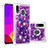 Silikon Hülle Handyhülle Gummi Schutzhülle Flexible Tasche Bling-Bling S04 für Samsung Galaxy A30 Violett