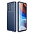 Silikon Hülle Handyhülle Gummi Schutzhülle Flexible Tasche Köper S01 für Motorola Moto G51 5G Blau