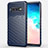 Silikon Hülle Handyhülle Gummi Schutzhülle Flexible Tasche Line C02 für Samsung Galaxy S10 Blau
