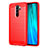 Silikon Hülle Handyhülle Gummi Schutzhülle Flexible Tasche Line C03 für Xiaomi Redmi Note 8 Pro Rot