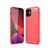 Silikon Hülle Handyhülle Gummi Schutzhülle Flexible Tasche Line für Apple iPhone 12 Mini Rot