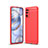 Silikon Hülle Handyhülle Gummi Schutzhülle Flexible Tasche Line für Huawei Honor 30 Rot