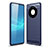Silikon Hülle Handyhülle Gummi Schutzhülle Flexible Tasche Line für Huawei Mate 40 Blau