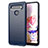 Silikon Hülle Handyhülle Gummi Schutzhülle Flexible Tasche Line für LG K51S Blau