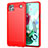 Silikon Hülle Handyhülle Gummi Schutzhülle Flexible Tasche Line für LG K92 5G Rot