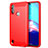 Silikon Hülle Handyhülle Gummi Schutzhülle Flexible Tasche Line für Motorola Moto E6s (2020) Rot