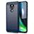 Silikon Hülle Handyhülle Gummi Schutzhülle Flexible Tasche Line für Motorola Moto E7 Plus Blau