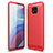 Silikon Hülle Handyhülle Gummi Schutzhülle Flexible Tasche Line für Motorola Moto G Power (2021) Rot