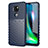 Silikon Hülle Handyhülle Gummi Schutzhülle Flexible Tasche Line für Motorola Moto G9 Play Blau
