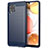Silikon Hülle Handyhülle Gummi Schutzhülle Flexible Tasche Line für Samsung Galaxy A42 5G Blau