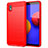Silikon Hülle Handyhülle Gummi Schutzhülle Flexible Tasche Line für Samsung Galaxy M01 Core Rot
