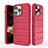 Silikon Hülle Handyhülle Gummi Schutzhülle Flexible Tasche Line KC1 für Apple iPhone 13 Pro Rot