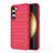 Silikon Hülle Handyhülle Gummi Schutzhülle Flexible Tasche Line KC1 für Samsung Galaxy S22 Plus 5G Rot