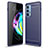 Silikon Hülle Handyhülle Gummi Schutzhülle Flexible Tasche Line S01 für Motorola Moto Edge 20 Pro 5G Blau