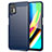 Silikon Hülle Handyhülle Gummi Schutzhülle Flexible Tasche Line S01 für Motorola Moto G9 Plus Blau