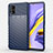 Silikon Hülle Handyhülle Gummi Schutzhülle Flexible Tasche Line S01 für Samsung Galaxy A51 5G Blau