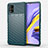 Silikon Hülle Handyhülle Gummi Schutzhülle Flexible Tasche Line S01 für Samsung Galaxy A51 5G Grün