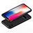 Silikon Hülle Handyhülle Gummi Schutzhülle Köper mit Ständer für Apple iPhone X Schwarz