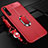 Silikon Hülle Handyhülle Gummi Schutzhülle Leder Tasche mit Magnetisch Fingerring Ständer A01 für Huawei Honor Magic 2 Rot